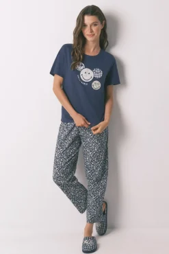 Mujer Women'secret Pijamas|Pijamas>Pijama Capri 100% algodón Smiley