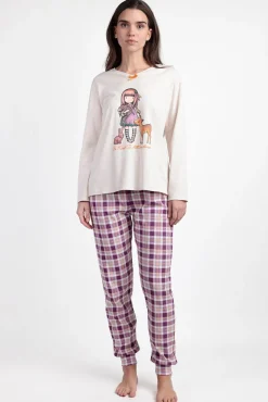 Mujer Admas Pijamas|Pijamas>Pijama cuadros Be Kind To All Creatures SANTORO GORJUSS