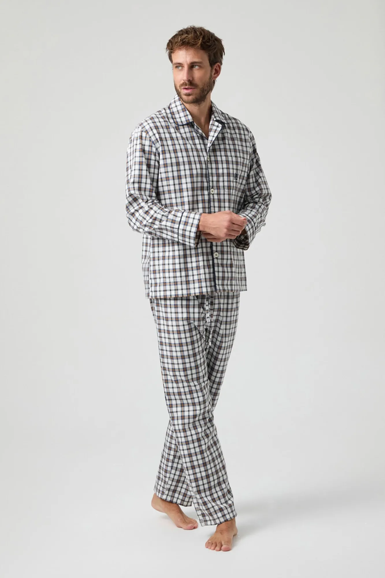 Hombre Kiff-Kiff Pijamas>Pijama Kiff Kiff Tipo Viyela Cuadros