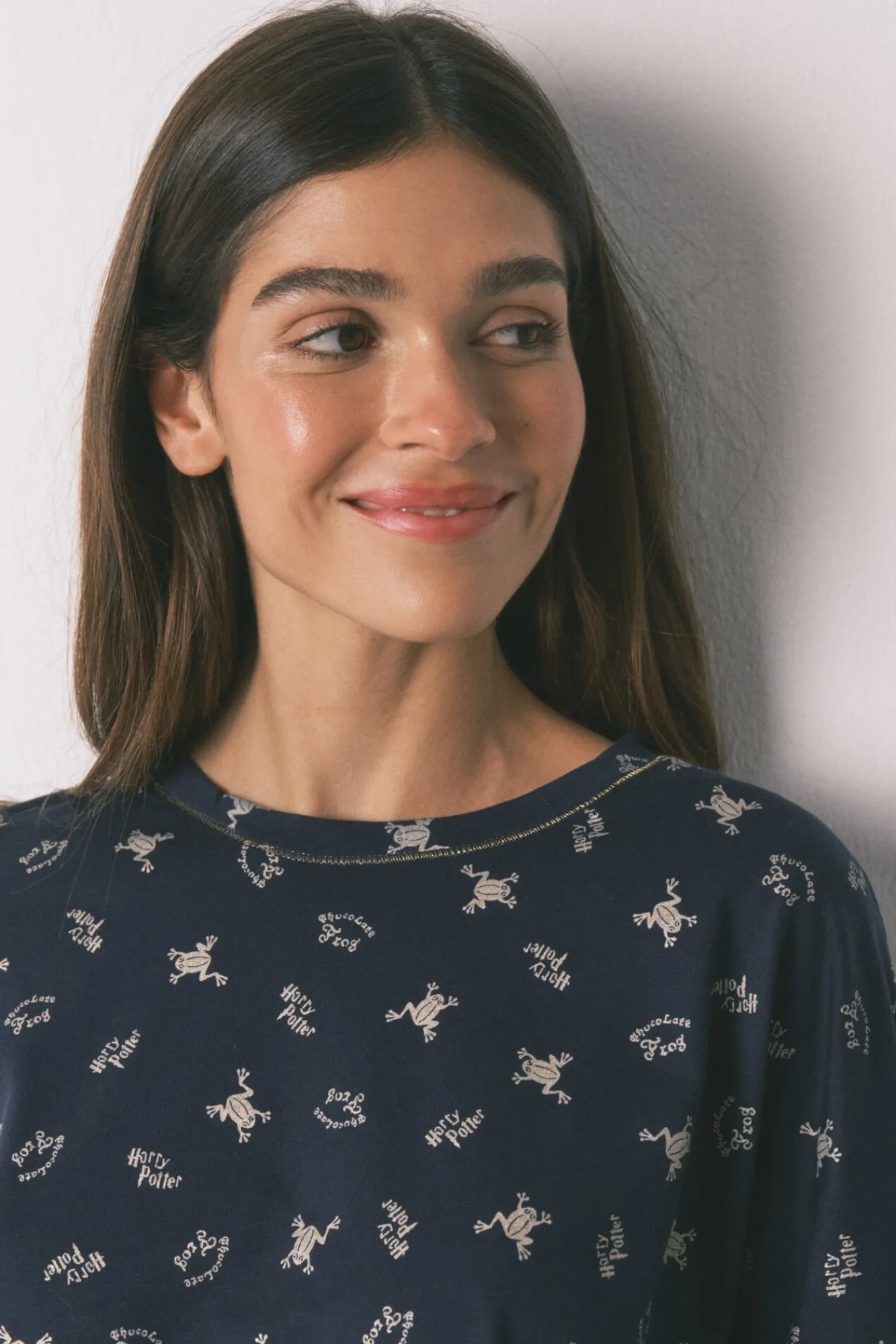 Mujer Women'secret Pijamas|Pijamas>Pijama largo 100% algodón estampado ranitas