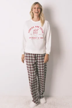 Mujer Women'secret Pijamas|Pijamas>Pijama largo 100% algodón cuadros