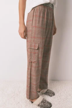 Mujer Women'secret Pijamas|Pijamas>Pijama largo 100% algodón estampado cuadros Snoopy