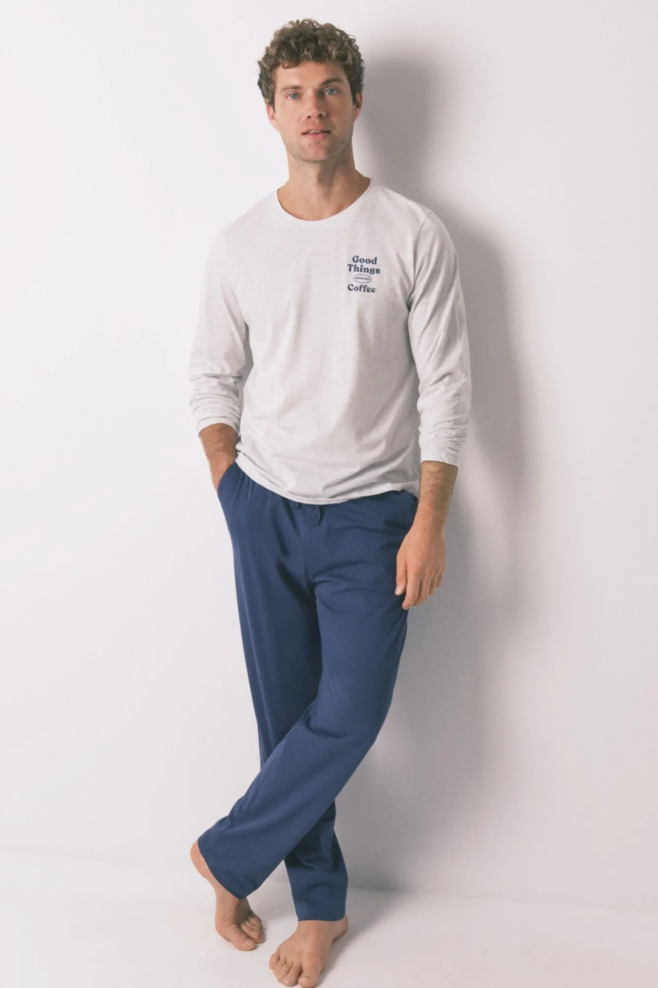 Hombre Women'secret Pijamas>Pijama largo 100% algodón