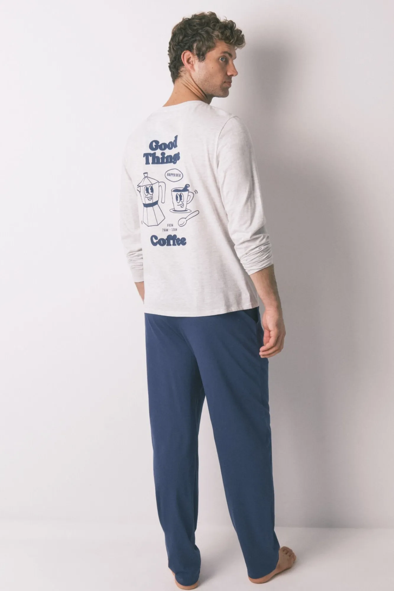 Hombre Women'secret Pijamas>Pijama largo 100% algodón