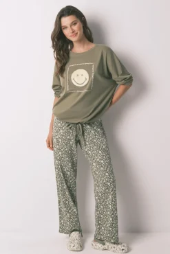 Mujer Women'secret Pijamas|Pijamas>Pijama largo 100% algodón Smiley