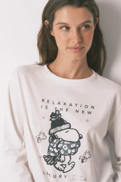 Mujer Women'secret Pijamas|Pijamas>Pijama largo 100% algodón Snoopy