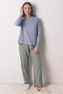 Mujer Women'secret Pijamas|Pijamas>Pijama largo algodón pantalón cuadros