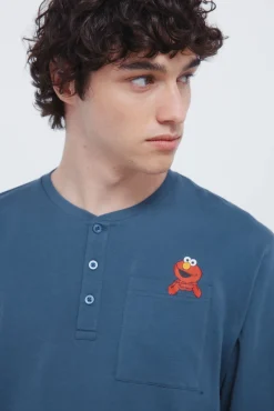 Hombre Springfield Pijamas>Pijama largo Barrio Sésamo