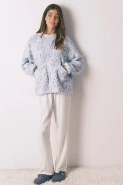 Mujer Women'secret Pijamas|Pijamas>Pijama largo borreguito azul