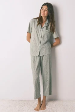 Mujer Women'secret Pijamas|Pijamas>Pijama largo camisero algodón flores