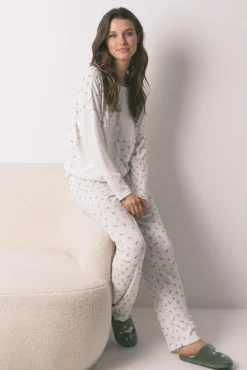 Mujer Women'secret Pijamas|Pijamas>Pijama largo canalé Mafalda blanco