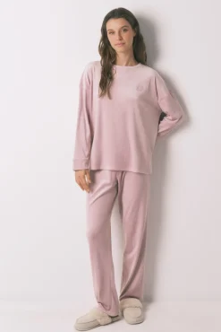 Mujer Women'secret Pijamas|Pijamas>Pijama largo canalé terciopelo