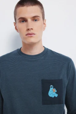 Hombre Springfield Pijamas>Pijama largo Cookie Monster