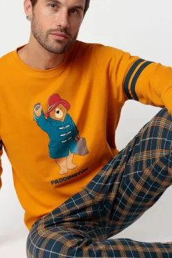 Hombre Admas Pijamas>Pijama largo cuadros Paddington para hombre