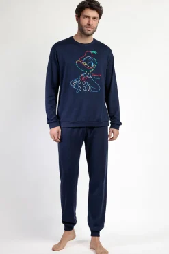 Hombre Admas Pijamas>Pijama largo Donald 100% algodón para hombre