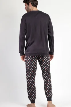 Hombre Admas Pijamas>Pijama largo estampado Snoopy para hombre