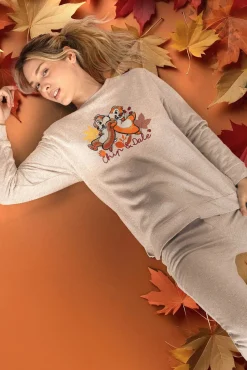 Mujer Admas Pijamas|Pijamas>Pijama largo felpa Chip&Dale para mujer