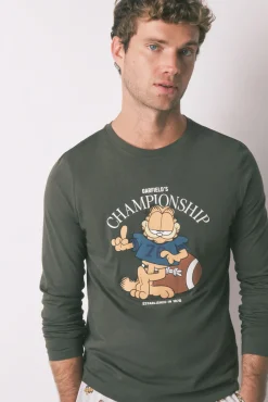 Hombre Women'secret Pijamas>Pijama largo hombre 100% algodón "Garfield"