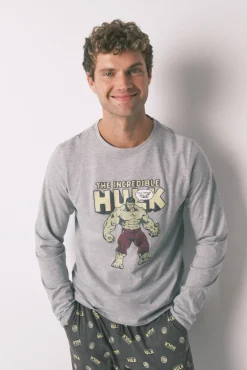 Hombre Women'secret Pijamas>Pijama largo hombre 100% algodón "Hulk"