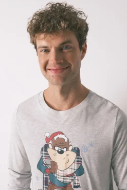 Hombre Women'secret Pijamas>Pijama largo hombre 100% algodón "Taz"