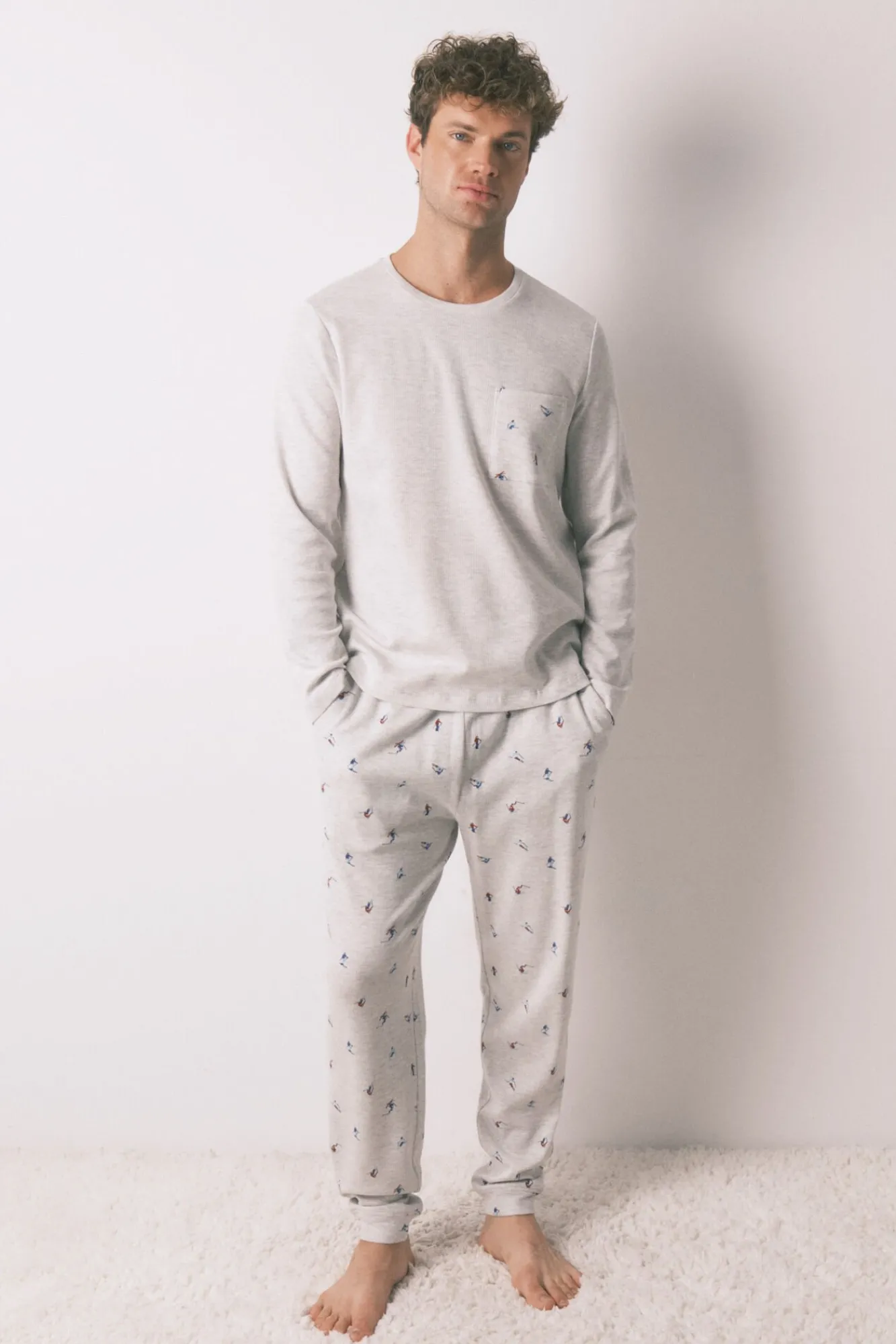 Hombre Women'secret Pijamas>Pijama largo hombre 100% algodón ski