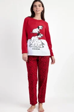 Mujer Admas Pijamas|Pijamas>Pijama largo micropolar 101 Dálmatas para mujer