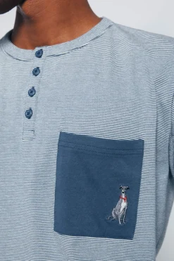 Hombre Springfield Pijamas>Pijama largo microraya borado galgo