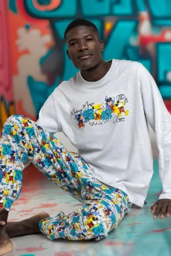 Hombre Admas Pijamas>Pijama largo Original Mickey para hombre