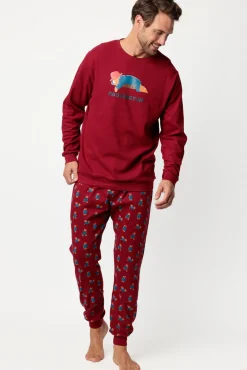 Hombre Admas Pijamas>Pijama largo Paddington 100% algodón para hombre