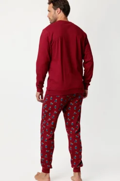 Hombre Admas Pijamas>Pijama largo Paddington 100% algodón para hombre