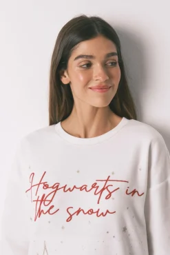 Mujer Women'secret Pijamas|Pijamas>Pijama largo polar estampado "Hogwarts"