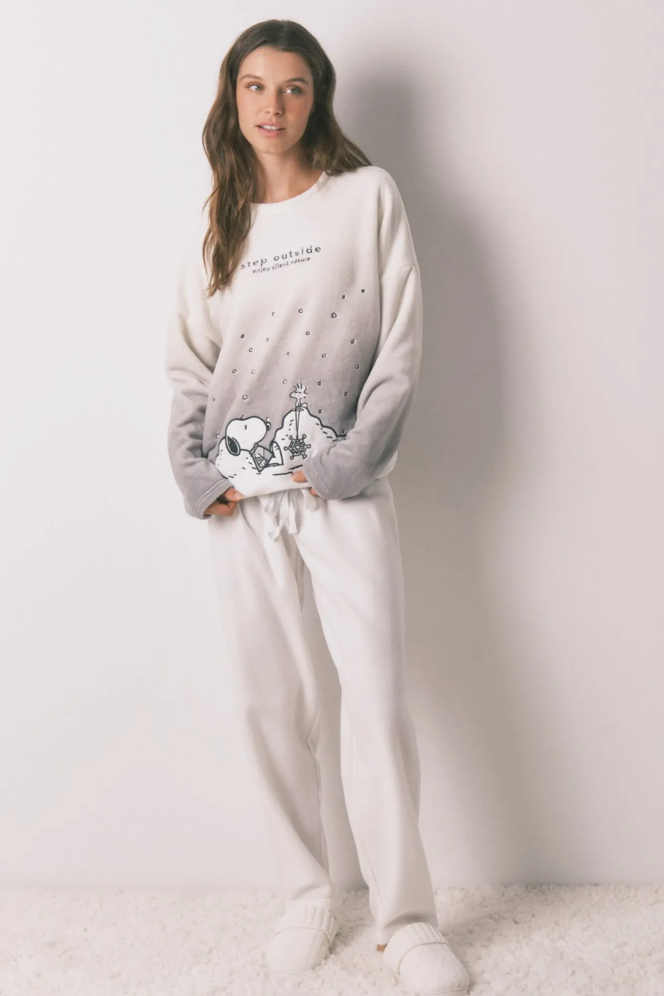 Mujer Women'secret Pijamas|Pijamas>Pijama largo polar suave Snoopy