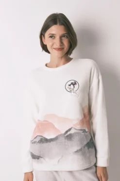Mujer Women'secret Pijamas|Pijamas>Pijama largo polar suave estampado Pingu