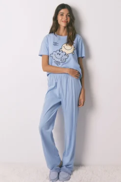 Mujer Women'secret Pijamas|Pijamas>Pijama largo SmileyWorld® manga corta