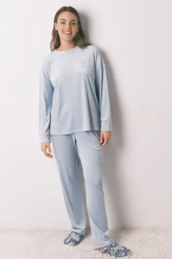 Mujer Women'secret Pijamas|Pijamas>Pijama largo terciopelo canalé