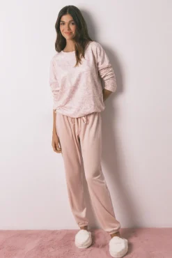 Mujer Women'secret Pijamas|Pijamas>Pijama largo terciopelo suave brillo