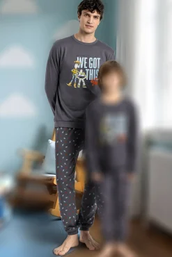 Hombre Admas Pijamas>Pijama largo Toy Story 100% algodón para hombre