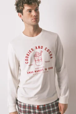 Hombre Women'secret Pijamas>Pijama masculino largo 100% algodón cuadros