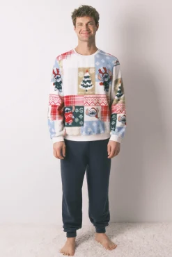 Hombre Women'secret Pijamas>Pijama masculino Stitch tejido polar