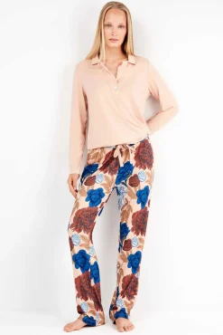 Mujer Gisela Pijamas|Pijamas>Pijama punto estampado floral