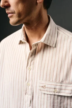 Hombre OOTO Camisas>Polera de algodón con lino