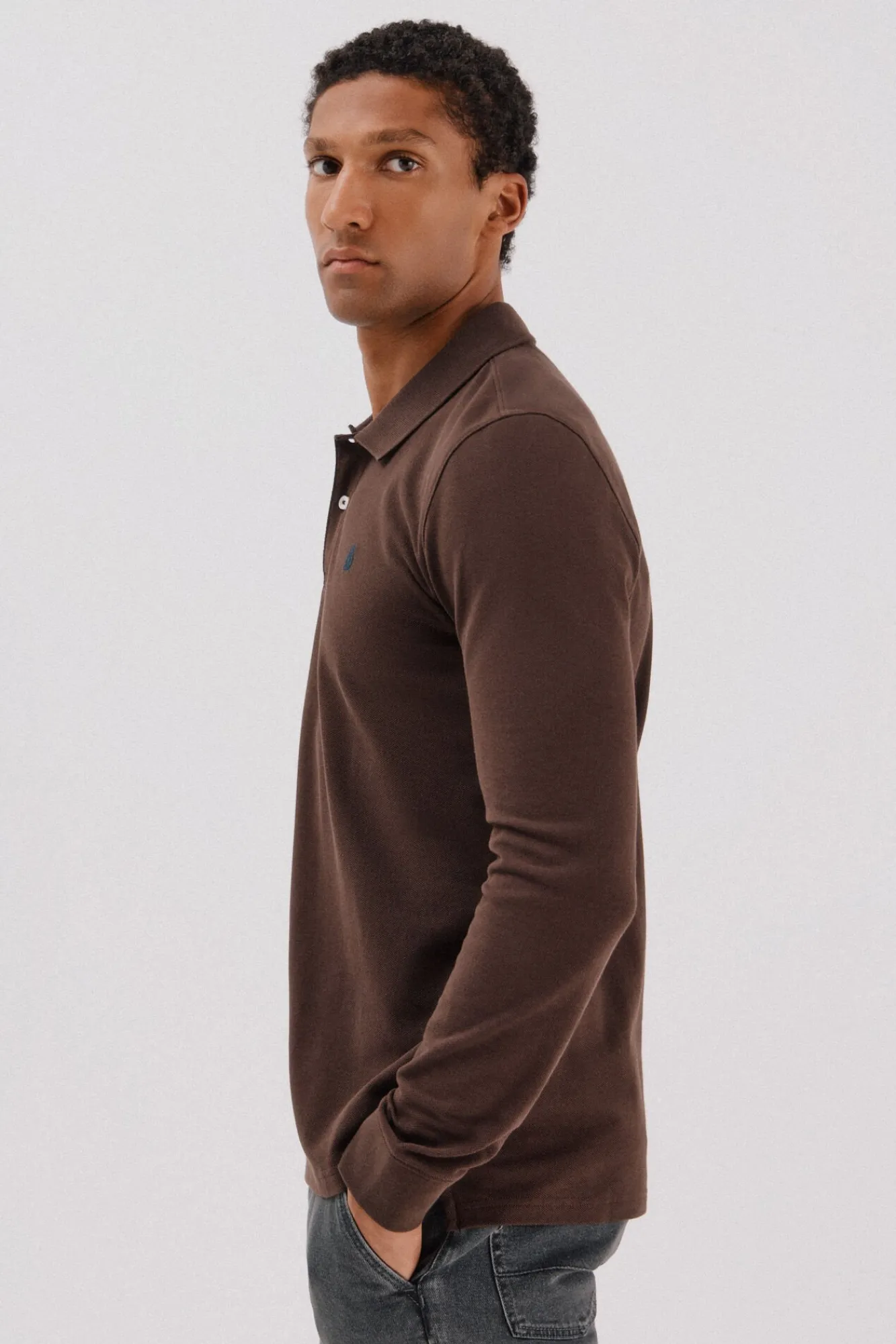 Hombre Cortefiel Polos>Polo básico manga larga