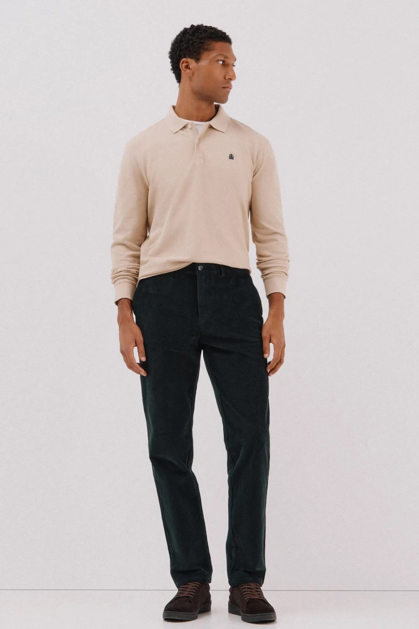 Hombre Cortefiel Polos>Polo básico manga larga