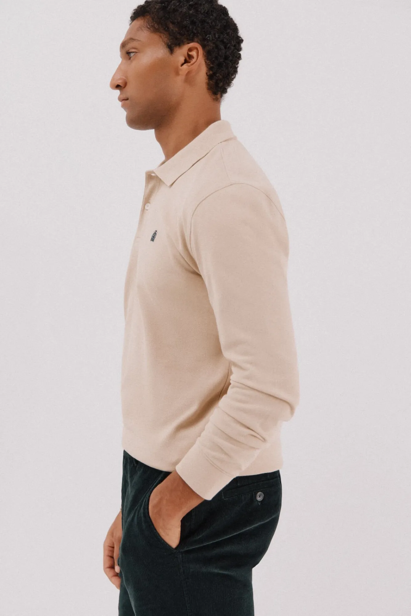 Hombre Cortefiel Polos>Polo básico manga larga