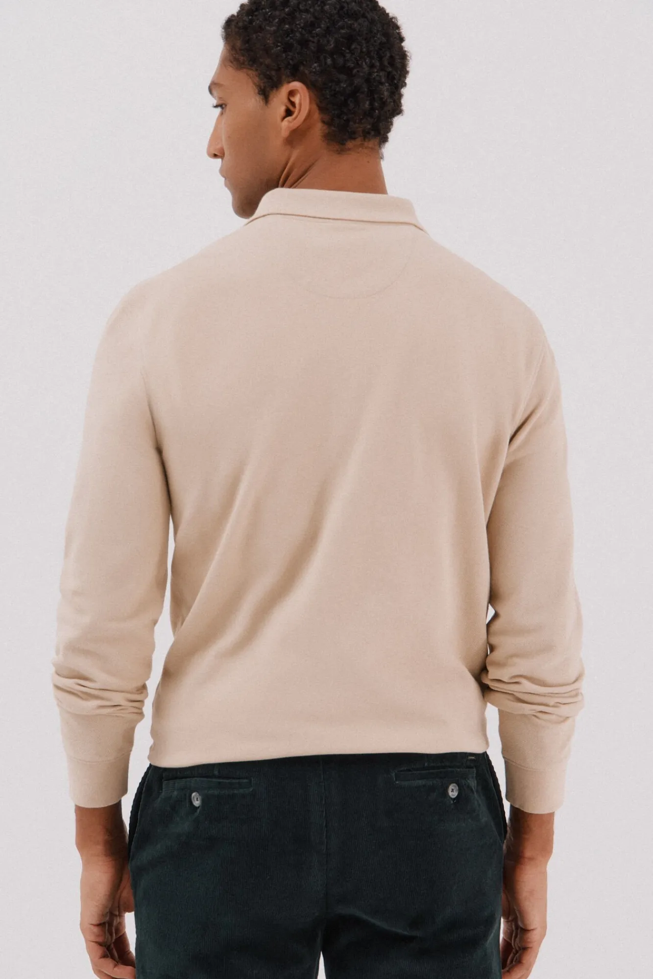 Hombre Cortefiel Polos>Polo básico manga larga