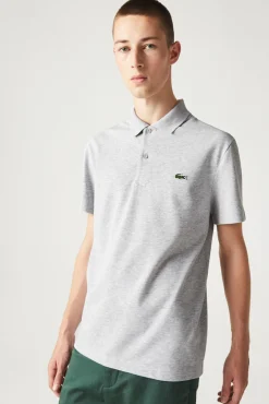 Hombre Lacoste Polos>Polo con bordado de cocodrilo pespunteado