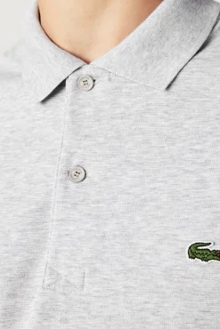 Hombre Lacoste Polos>Polo con bordado de cocodrilo pespunteado
