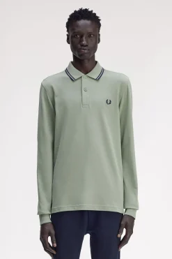 Hombre Fred Perry Polos>Polo de hombre de piqué de manga larga