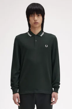 Hombre Fred Perry Polos>Polo de hombre de piqué de manga larga