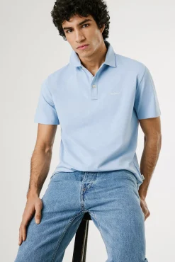 Hombre Pepe Jeans Polos>Polo de manga corto con triple botón y logo en el pecho